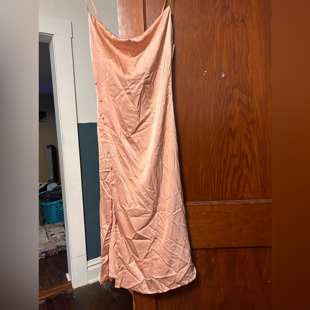 Cider Cowl Neck Dress Buttons